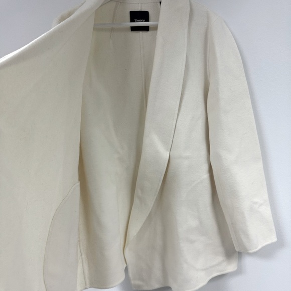 Theory Sileena Coat in Ivory. - Picture 7 of 10